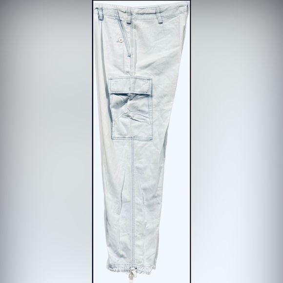 Blue Label - Ralph Lauren light faded wash drawstring cargo pant 6 - Picture 4 of 5